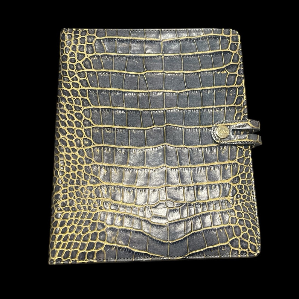 🐊 Abas Alligator Embossed Leather 10x8” Tablet Case  Holder Cover Organizer